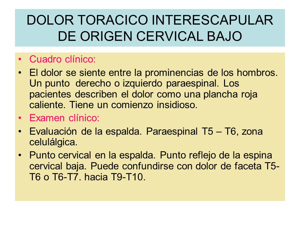 Los dolores agudos en el departamento de pecho de la espalda